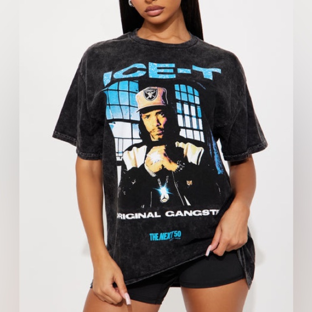 Ice - T Fashion Nova NWOT Black Graphic Tee Size Small
